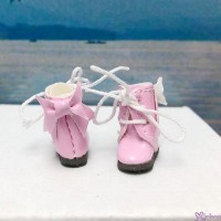 SBB007PNK Mimiwoo 2.2cm Doll Shoes Ribbon Boots PINK for Middle Blythe  Obitsu 11cm Body